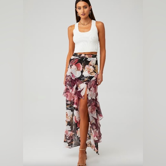MISA Los Angeles Franca Skirt in Flora Tropical Mix (XXS) - Picture 10 of 11